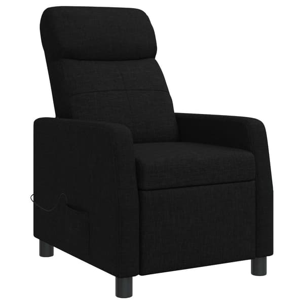 Massagefåtölj Svart Tyg