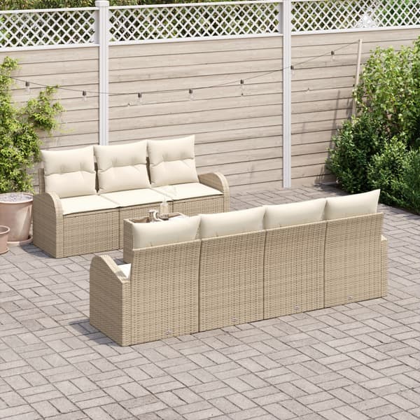 Trädgårdsoffset Beige 55 x 55 x 37 cm konstrotting