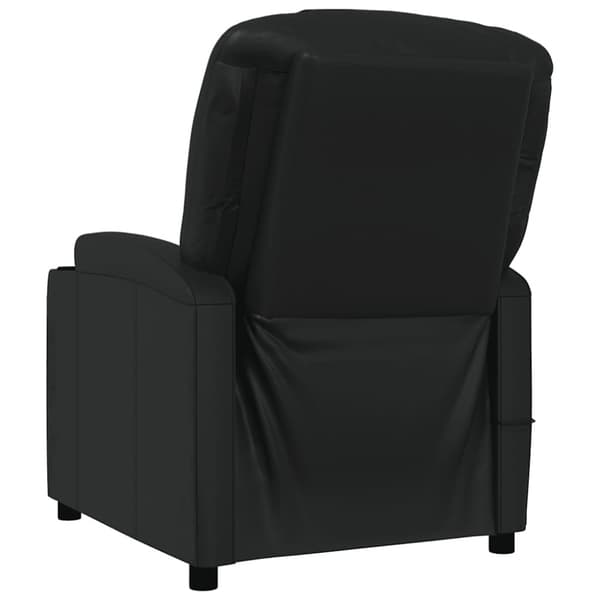 Massagefåtölj svart konstläder
