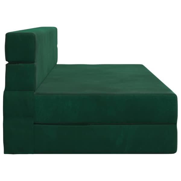 Fällsoffa säng Mörkgrön 203 x 152 x 15 cm Sammet