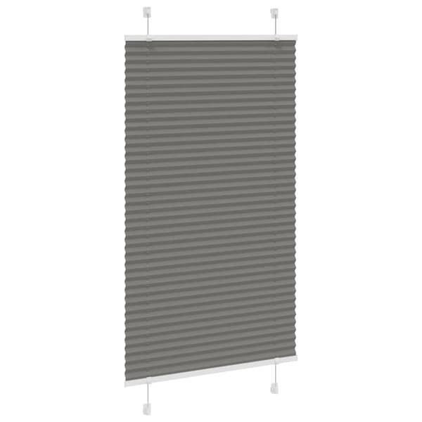 Plisserad persienn antracit 80x100cm tyg bredd 79,4cm polyester