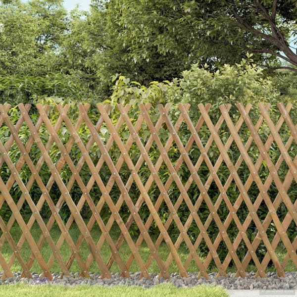 Utvikbar spaljé stängsel 2 pcs Ljusbrun 100 x 105 cm Bambu