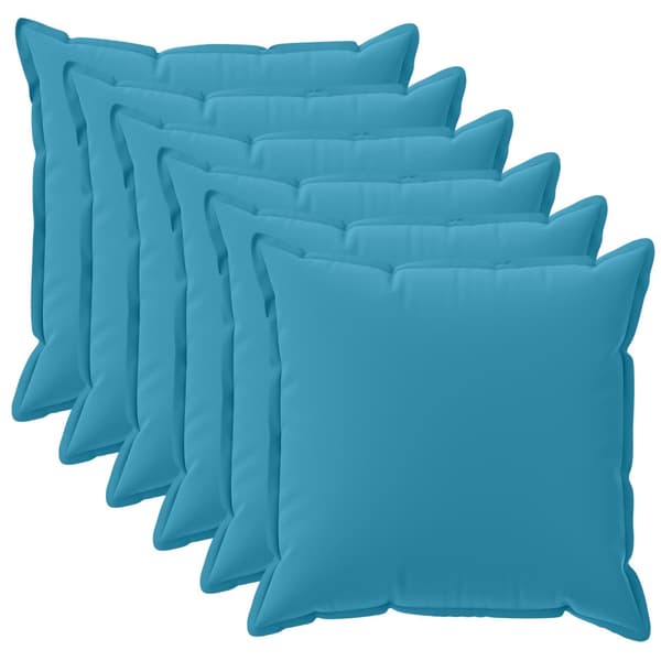 Kuddöverdrag 6 st HOUTEN Ljusblå 35 x 35 cm Polyester