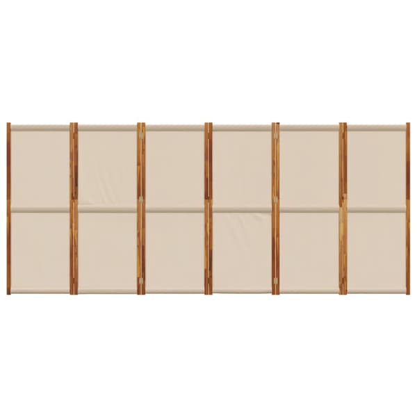 Rumsavdelare 6 paneler taupe 420x180 cm