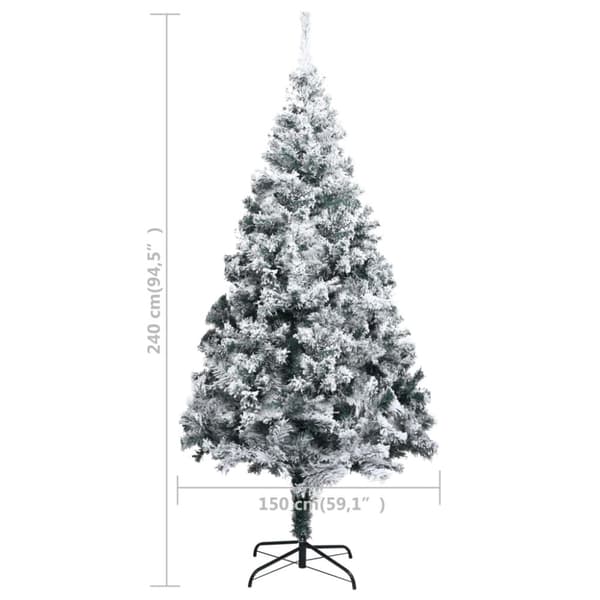 Plastgran med snö grön 240 cm PVC
