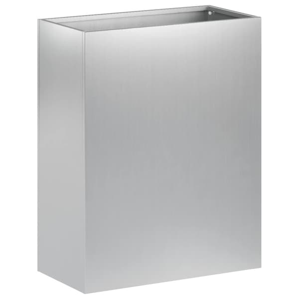 Trädgårdsplanterare 2 st Silver 40 x 20 x 50 cm