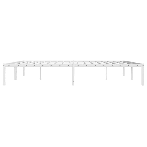 Sängram metall vit 200x200 cm