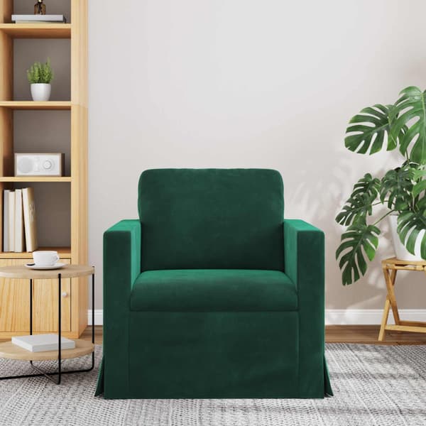 Soffa Mörkgrön 78 x 78 x 80 cm Sammet