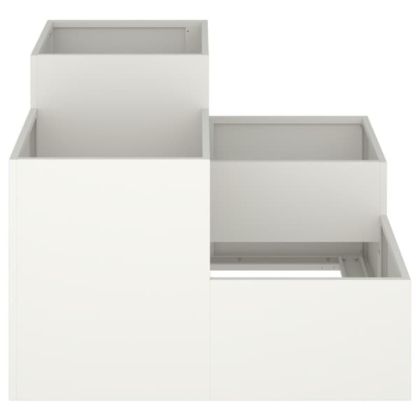Trädgårdsplanterare Vit 80 x 80 x 60 cm Stål