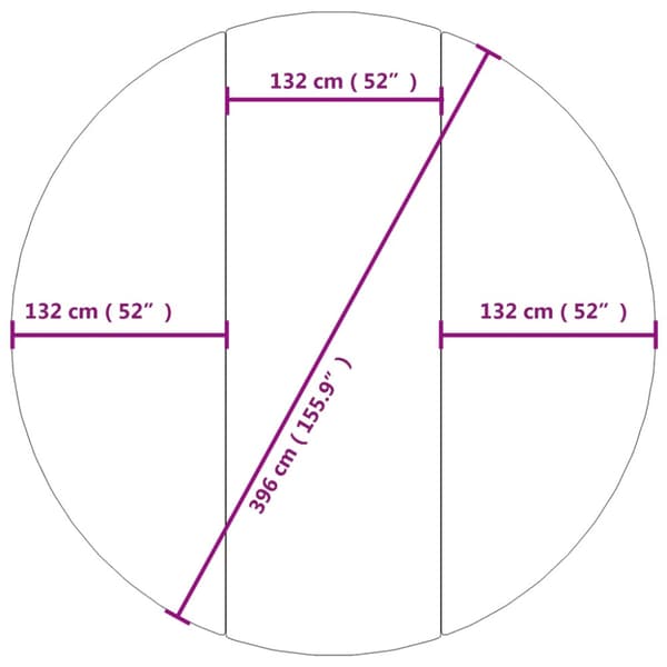 Bottenmatta ljusgrå Ø396 cm polyester geotextil