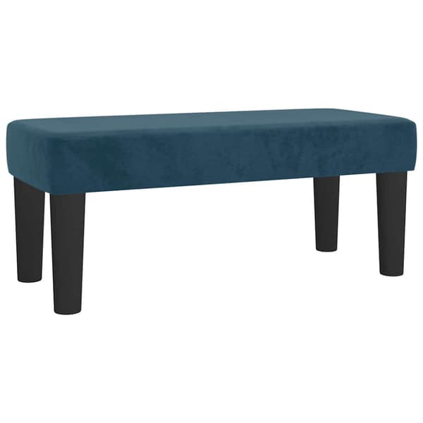 Ramsäng med madrass mörkblå 90x190 cm sammet