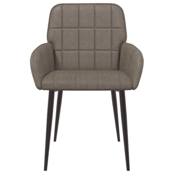 Matstolar 4 pcs Konstläder Grå 57 x 50 x 85 cm