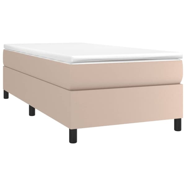 Boxspring-sängram cappuccino 80x200 cm konstläder