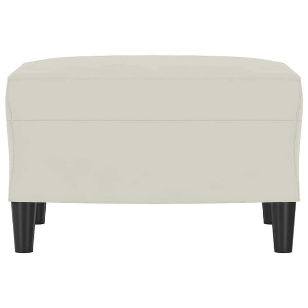 Fotpall gräddvit 60x50x41 cm sammet