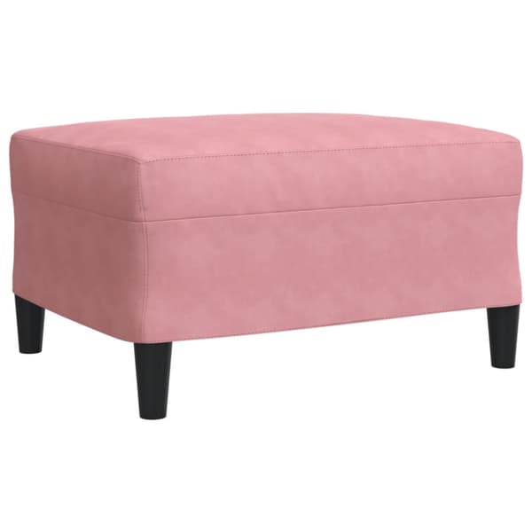 Soffgrupp med dynor 3 delar rosa sammet