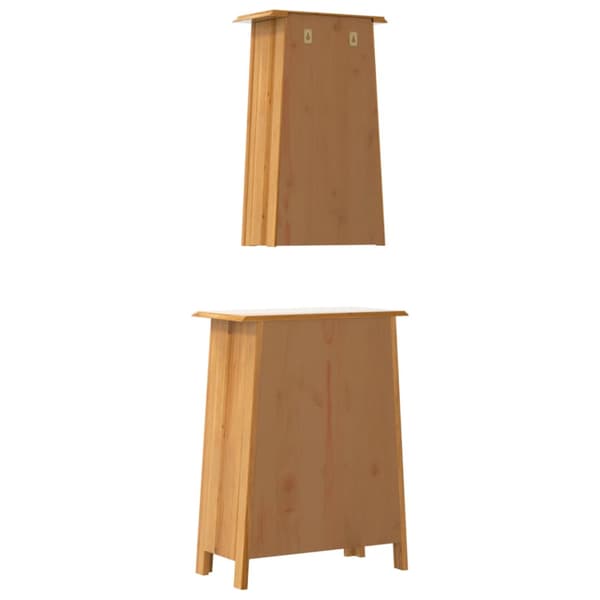 Badrumsmöbler 2 delar massiv furu