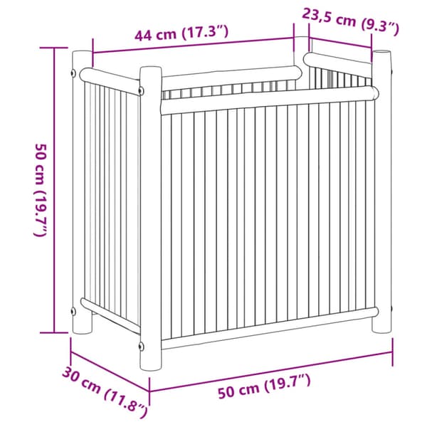 Odlingslåda 50x30x50 cm bambu