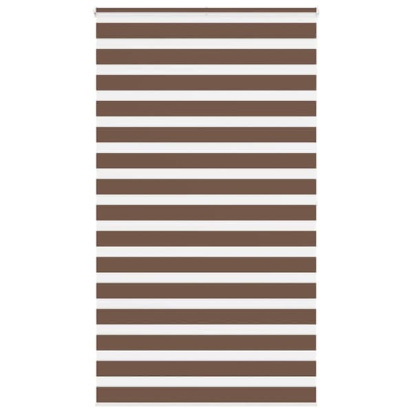 Rullgardin zebra brun 130x200 cm tyg bredd 125,9 cm polyester