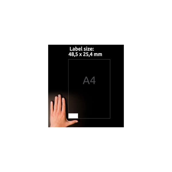 Etikett AVERY 48,5x25,4mm 4000/fp