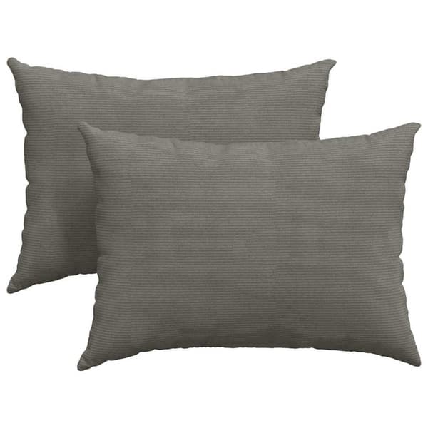 Sofakuddar 2 pcs Ljusgrå 70 x 50 cm Kordread tyg