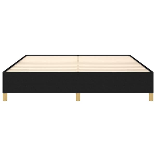 Boxspring-sängram svart 160x200 cm tyg