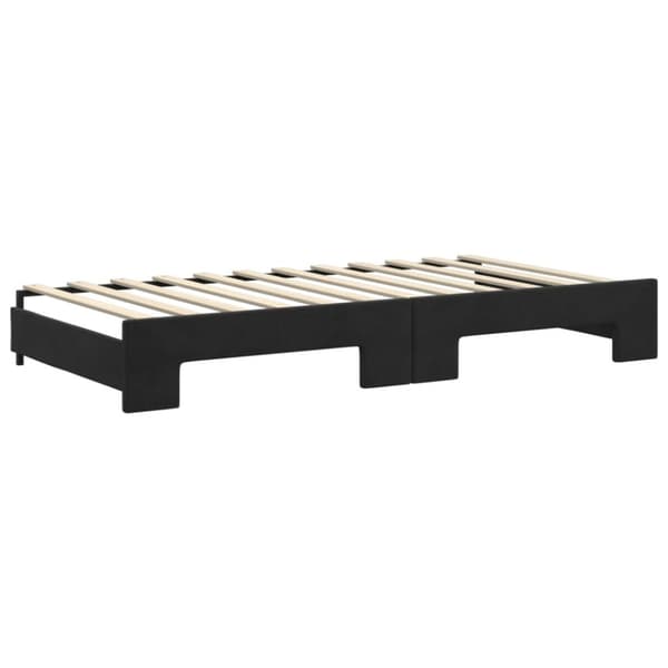 Dagbädd utdragbar svart 100x200 cm sammet