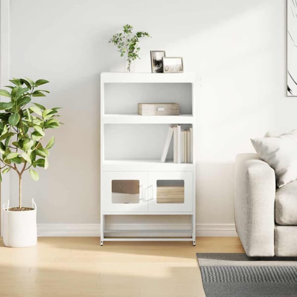 Högbord vit 68x39x123 cm stål