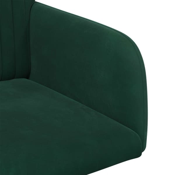 Matstolar 2 pcs Sammet Mörkgrön 55 x 50 x 84 cm