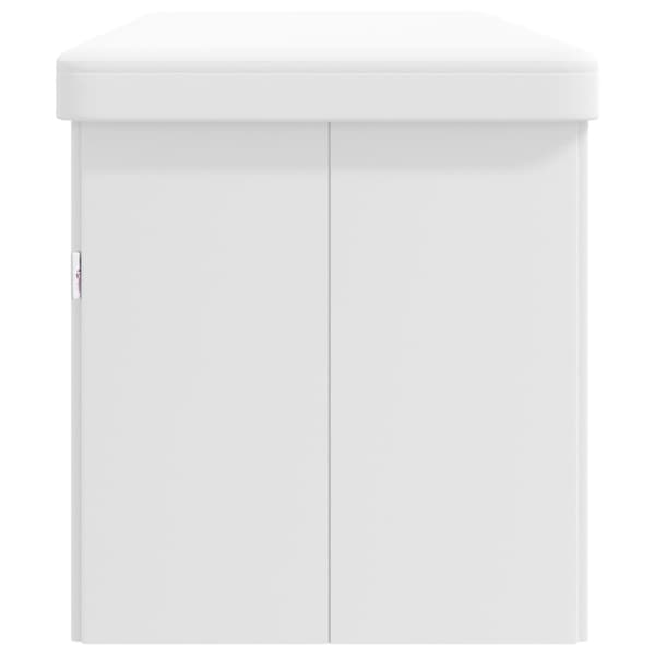 Förvaringsbänk vikbar vit PVC
