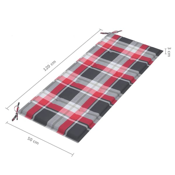 Trädgårdsbänk med dyna 120 cm bambu