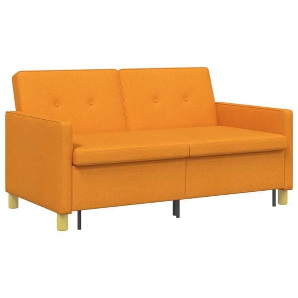 Pull Out Sofa Bed Mörkgul Tyg