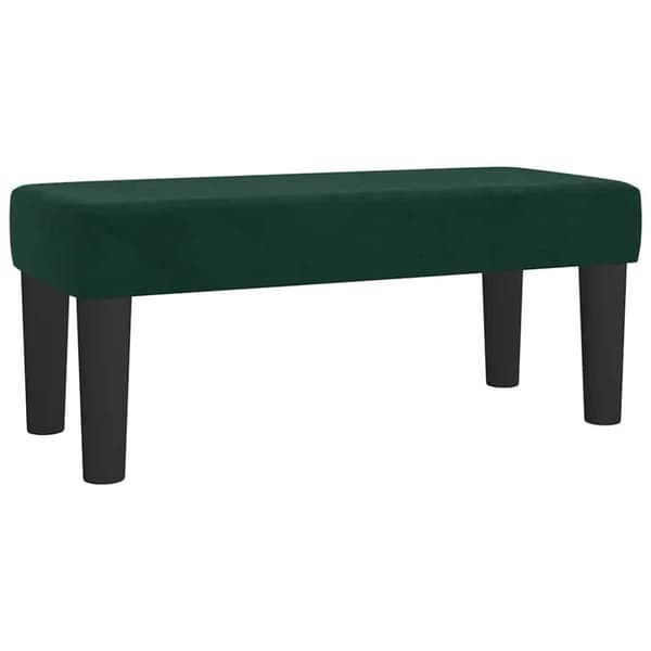 Ramsäng med madrass mörkgrön 90x190 cm sammet