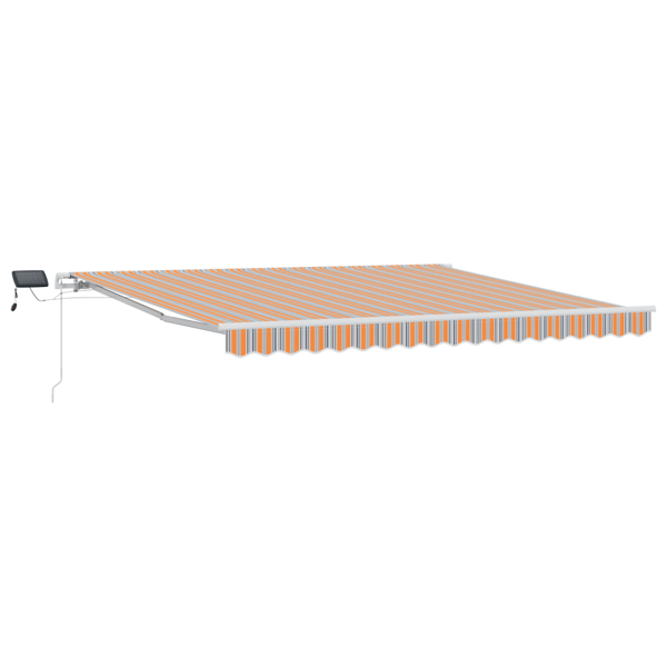 Utfällbar markis med Flerfärgsdesign 400 ×300 cm tyg