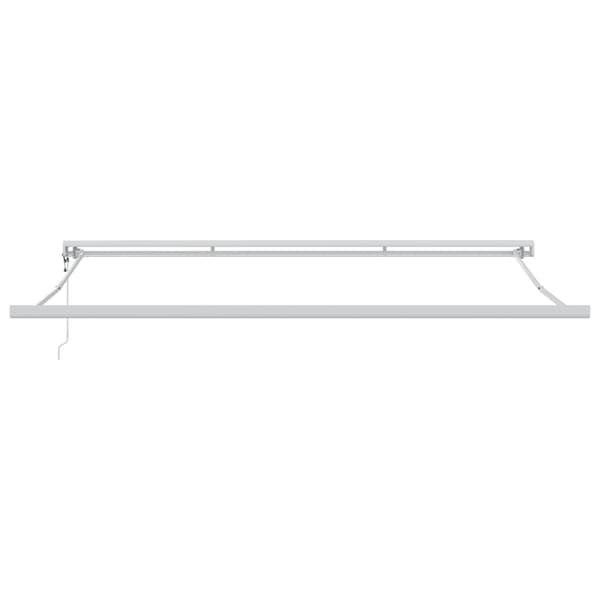 Utfällbar markis Grön och Vit 400 × 350 cm Polyester och Stål