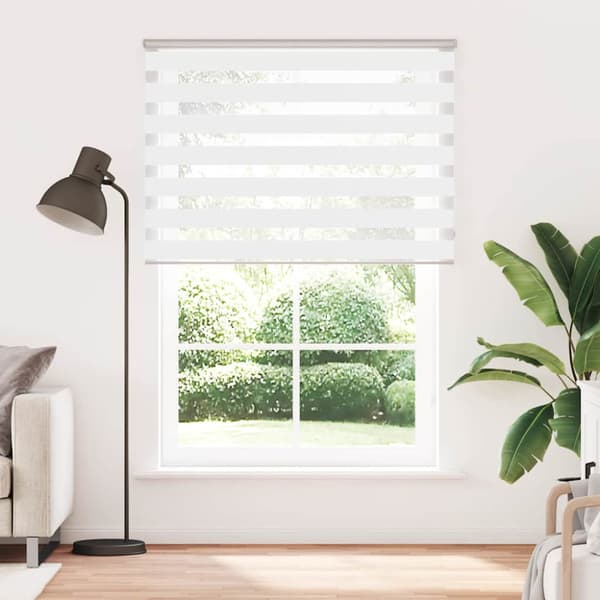 Rullgardin zebra vit 155x230 cm tyg bredd 150,9 cm polyester