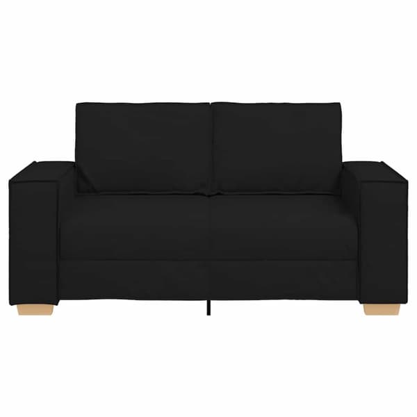 2-sitssoffa svart 160x78x84 cm tyg