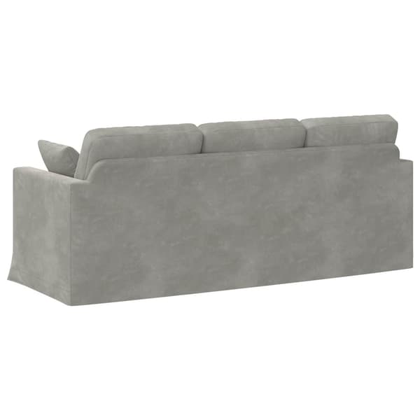 Soffa Ljusgrå 198 x 78 x 80 cm Sammet