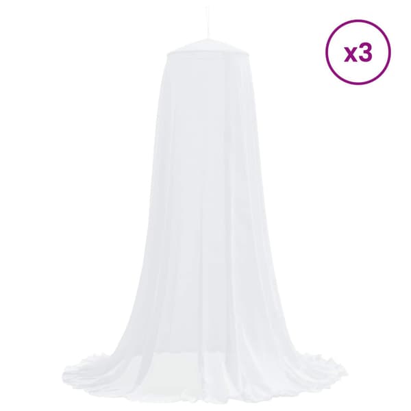 Myggnät för säng 156 nät 3 pcs Vit Polyester