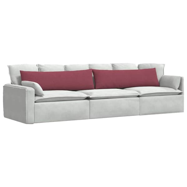 Sofakuddar 2 pcs Vinröd 145 x 40 cm tyg