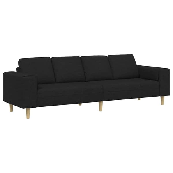 Vardagsrumsoffa Svart 250 x 77 x 76 cm Polyester