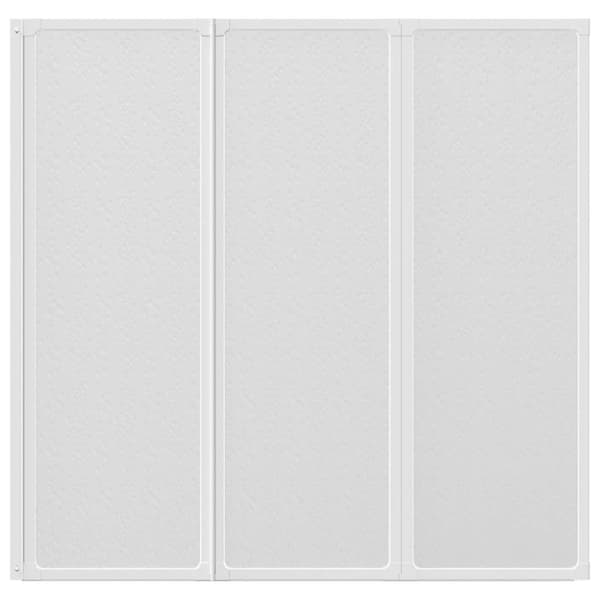 Duschvägg vikbar Vit 3-paneler 141x132 cm