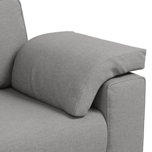 Soffa 2 pcs Moln Grå 219 x 80 x 82 cm tyg