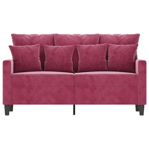 2-sitssoffa vinröd 120 cm sammet