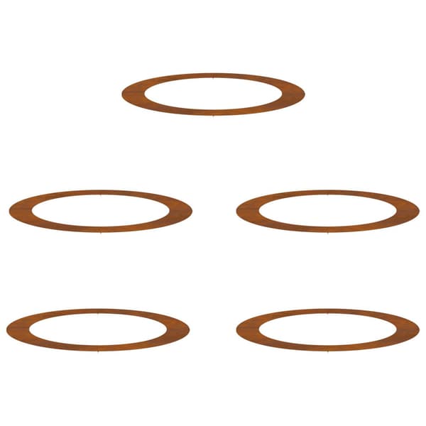 lämplig för Flat Trädringar 5 pcs Brun Ø90 / 120 cm