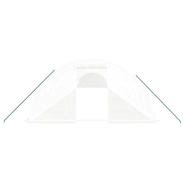 Växthus med stålram vit 80 m² 20x4x2 m