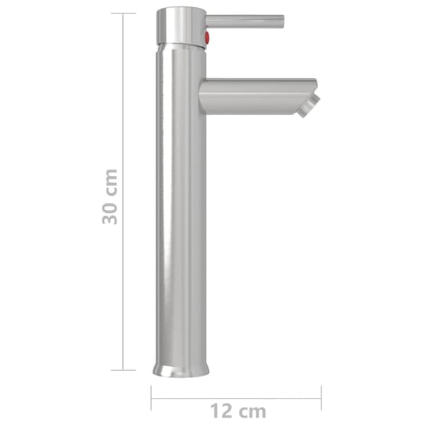 Badrumsblandare silver 12x30 cm