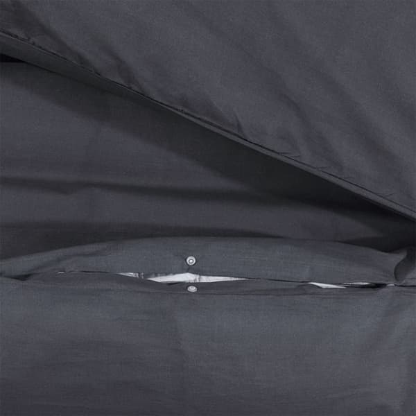 Bäddset svart 155x220 cm bomull
