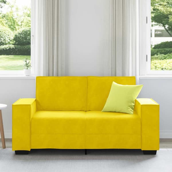 2-sitssoffa gul 160x78x84 cm sammet