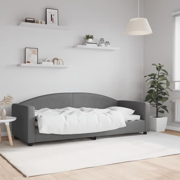 Dagbädd mörkgrå 80x200 cm tyg