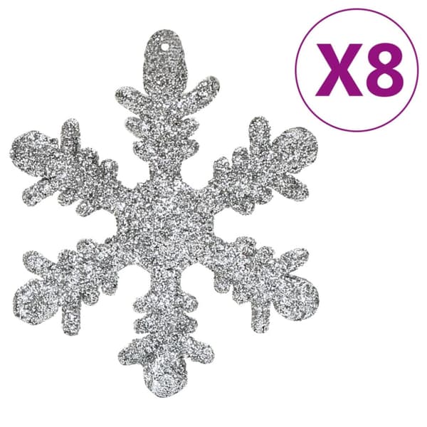Julgranskulor 111 delar silver polystyren